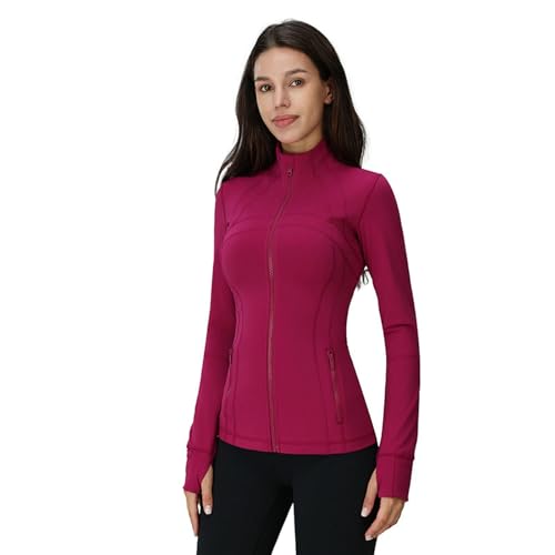Chaqueta de yoga que estiliza tu figura en el gimnasio rosa L 6