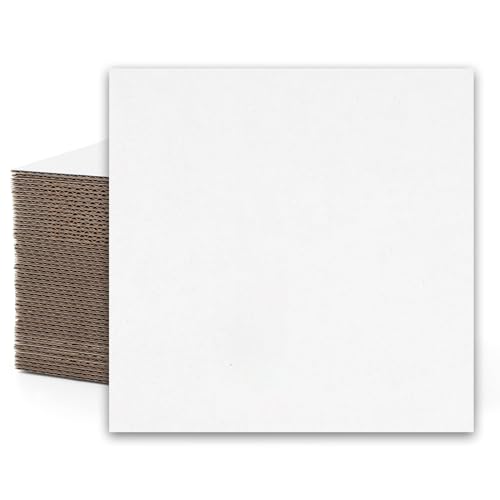Image of Mat Board Center, 50 Pack 10x10 Inch Corrugated Cardboard Sheets