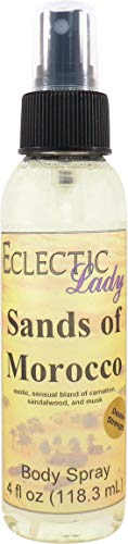 Eclectic Lady Sands Of Morocco Body Spray, Double Strength, 4 ounces, Body Mist for Women with Clean, Light & Gentle Fragrance, Cologne with Soft, Subtle Aroma For Daily Use
