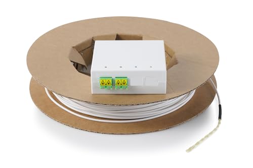 DIGITUS Kit d'installation FTTx – 30 m – 2x LC-APC duplex – Blanc