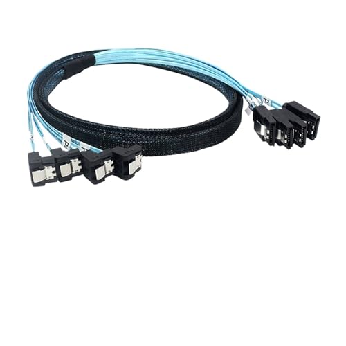 Cable S/AS 4.0 4 SATA a 4 SATA 90 Grados 1m miniatura 7