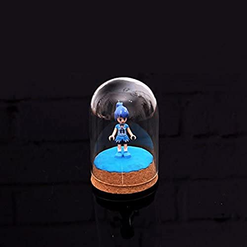 Jarra de sino para árvore de Natal com base e vidro transparente Cloche Bell Jar Dome com exibição d