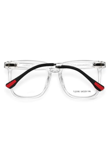 Image of HASHTAG EYEWEAR 3-in-1 Magnetic Clip-On Polarized Sunglasses for Men | Spectacle Frame with UV400 Protection | Day & Night Magnetic Glasses | Clip-On Eyewear for Men