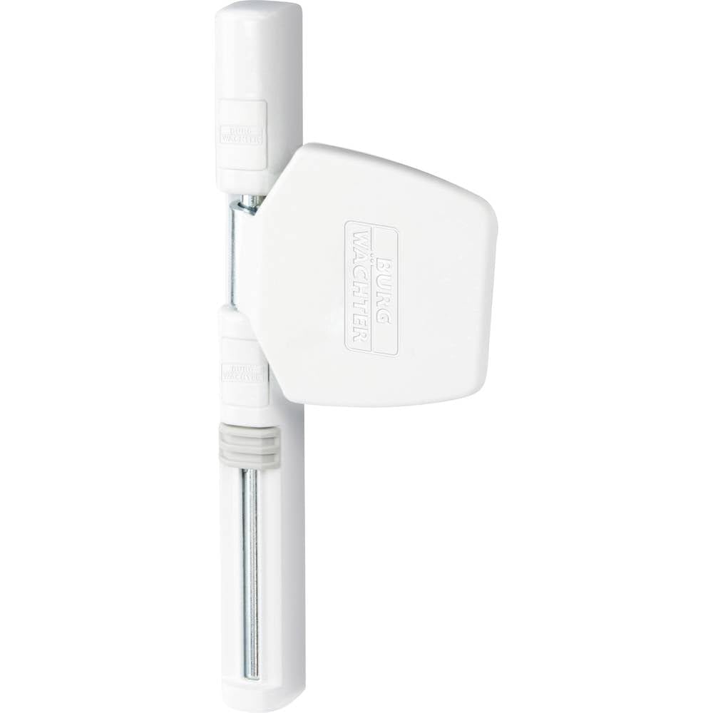 BURG-WÄCHTER Verrou de fenêtre, Protection anti-effraction pour fenêtres et portes de balcon, Intérieur, Côté charnières, WinSafe WS 44, Blanc