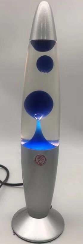 Miniatura 5 de Lámpara LED de lava  Azul  Base de aluminio de botella de vidrio, decora tu hogar y oficina con tu purpurina colorida de inicio rápido, luz de mesa
