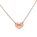 HotMixCold Custom Initial Heart Pendant Charm Necklace, Personalized Minimalist Couples Jewelry | 14K Gold filled