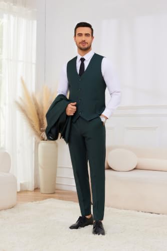 Image of Wangyue Men's Suits 3 Piece Slim Fit Wedding Suits for Men Formal Business Suit Party Prom Tuxedo