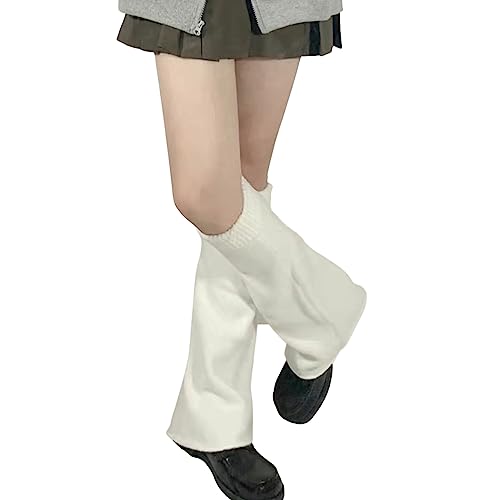 Image of DOOVID Leg Warmers for Women Kawaii Knit Long Socks Girls Harajuku Lolita Leg Warmers Goth Ankle Heap Socks