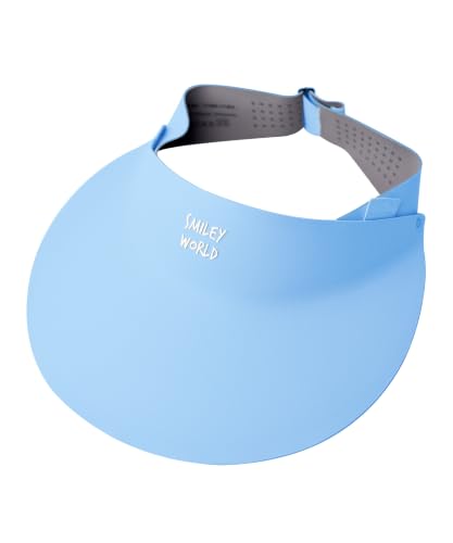 Image of SMILEYWORLD Kids Sun Visor Hats for Girls Boys, UPF 50+ Adjustable Cooling Sports Hat, Packable Visor for Tennis, Pickleball