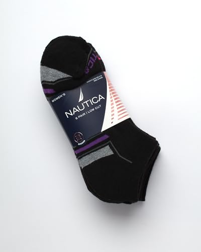 Nautica Womens No Show Socks - 6 Pack Breathable Cushioned Athletic Performance Low Cut Socks for Women (Sizes: 4-10)2