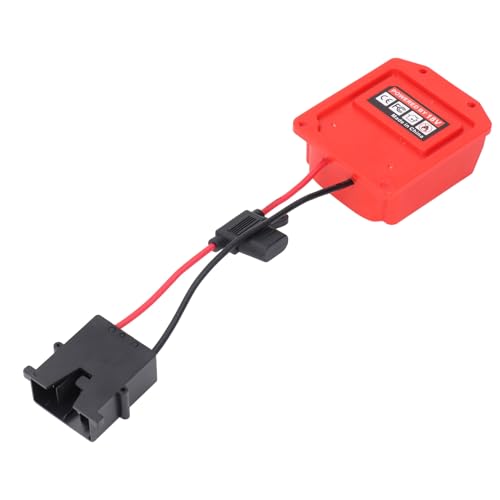 18V Battery Adapter Sturdy Lightweight with Wire Harness Connectors and Holder for Peg Perego Riding Toys RC Toys Robotics Projects Upgrading Power Supply Plan (Black Connector)