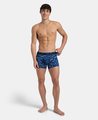 Image of Jockey FP23 Men Super Combed Cotton Elastane Stretch Printed Trunk with Ultrasoft Waistband (Prints May Vary)