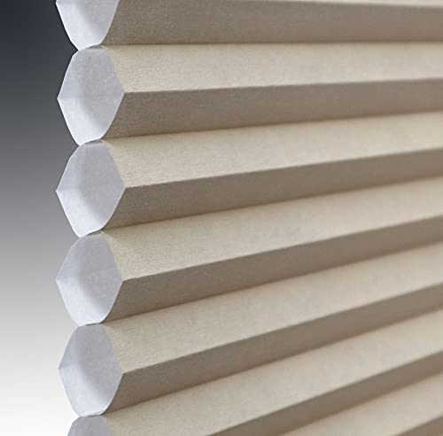 Blindsavenue Custom ¾” Pleat, Cellular Shades, Color Cappuccino, Light Filtering Fabric Available In 2 Cordless Lift Systems. Customize To Widths Between 18”-96” Wide & Any Height Between 18”–84” #TOP1