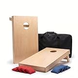 Cornation Cornhole Set aus Holz 90x60cm - Hochwertiges Outdoor Wurfspiel für Garten & Freunde - inkl. 8 Bags & Tragetasche - Cornhole Spiel Outdoor für Erwachsene & Kinder