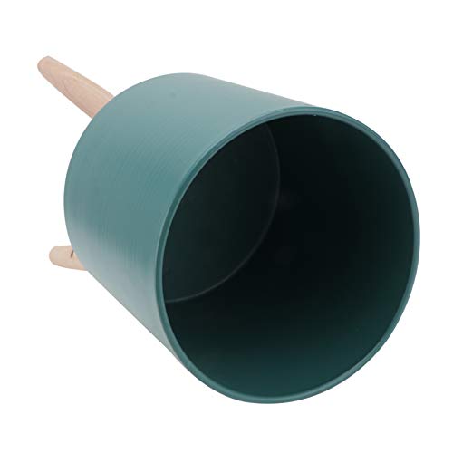 HEMOTON Blomkruka med ben järn växtkruka träben växtkruka med träfötter blå inomhus utomhus krukväxt krukväxt blommor balkongkruka golvvas