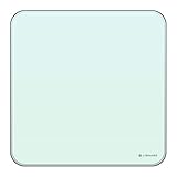 U Brands Cubicle Glass Magnetic Dry Erase Board, 12 x 12 Inches, White Frosted Surface, Frameless, Magnet and Marker Included (2343U00-04)