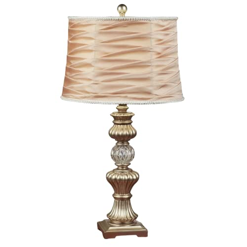 Celine Champagne Table Lamp – Elegant Ornate Resin Lamp