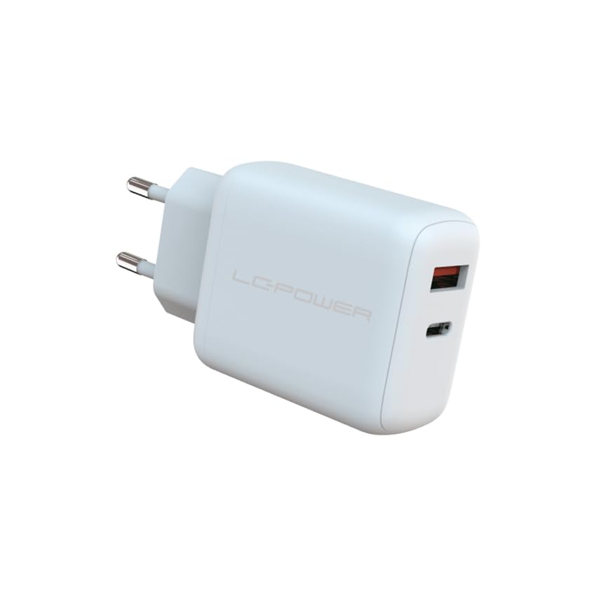 Chargeur GaN 45W blanc idéal pour recharger votre iPad et Galaxy S24 en voyage