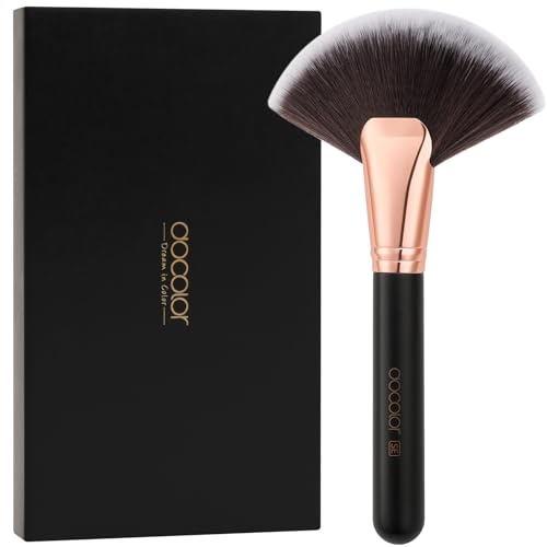docolor Fächerpinsel Kosmetik, Fächerpinsel Highlighter Fan Pinsel, Groß...