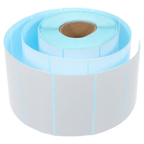 KOMBIUDA Rollo 80x40mm Térmicas Autoadhesivas de 1000 Etiquetas de Papel Blanco para Impresión Nítida y Duradera Adecuado para Identificación y Almacenamiento