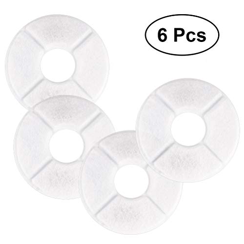 POPETPOP 6pcs Pet Water Fountain Filter Replacement Filters Water Dispenser Filters Dogs Cats