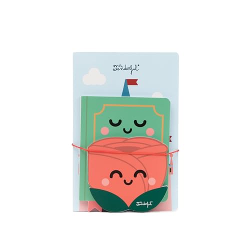 Mr. Wonderful 3er Set Notizblöcke Schloss Buch und Rose - Notizblock Tag des Buches