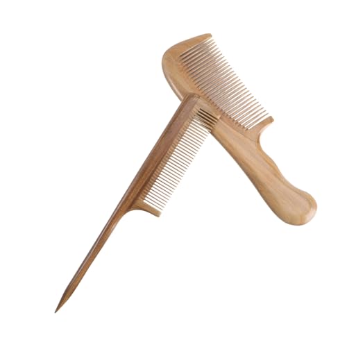 Peigne à dents larges bois de santal pour démêler les nœuds