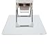 Nuby High Chair Square Floor Mat - Waterproof and Clear Floor Mat - Protects Floor from Spills and Messes - 49.5 x 49.5
