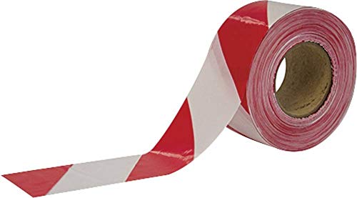 Cimco 182780 - Cinta De Tela (100 M X 75 Mm), Color Rojo Y Blanco