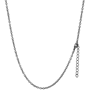 FaithHeart Stainless Steel Chains for Men, Silver/Black/14K Gold Plated Snake/Wheat/Box/Rope/Rolo Chain Necklace 16-30 Inches with Delicate Gift Box Length 18 Inches 04. Rolo Chain-Black
