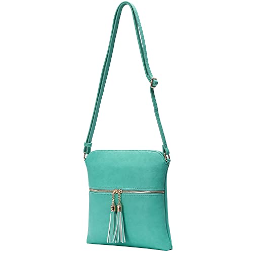 Image of Solene Womens Lightweight Medium Crossbody Purse with Tassel, Perfect Size Crossbody Bags for Daily Use, travel