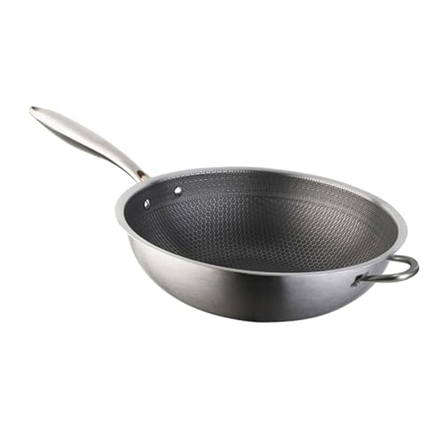 Wok Antiadherente Doble Mango Acero Inoxidable Honeycomb miniatura 1