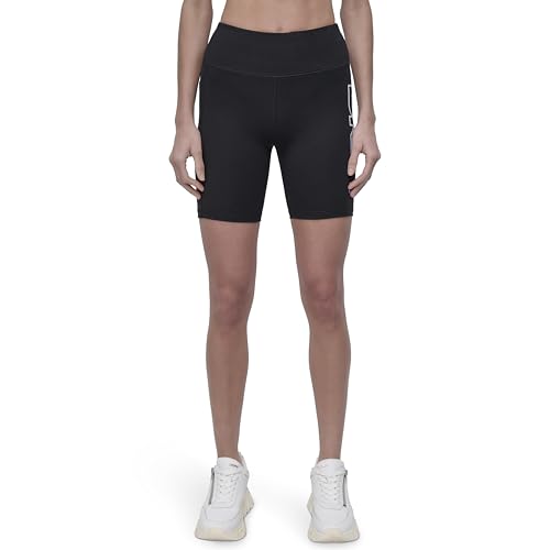 Short de cyclisme compression femme DKNY vêtement sport taille haute logo