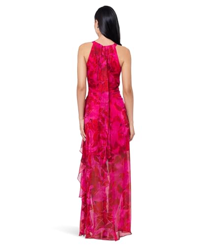 Image of Betsy & Adam Women's Floor-Length, Sleeveless, Bow Detail, with Fitted Silhouette