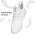XKOWUO Women Running Shoes Mens Walking Tennis Sport Shoes Women's Gym Sneakers Lightweight Breathable Non Slip Fashion Workout Shoe for Mens Casual Jogging Mesh Sneaker White Size US 8