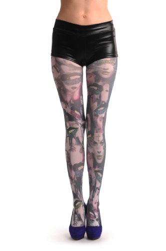 Medias y leggins Gothic Girl & Crystal Lips - Tights - Multicolor Medias Talla unica (34-40)