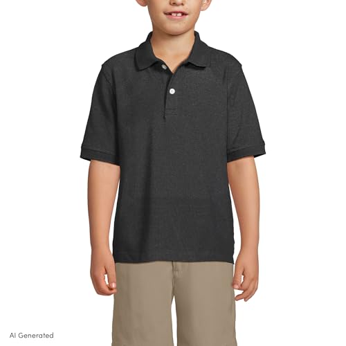 Image of Lands' End School Uniform Kids Short Sleeve Mesh Polo Shirt