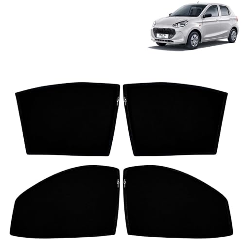 Image of KINGSWAY Car Sun Shade Curtains Only Compatible with Maruti Suzuki Alto K10 (2022 to 2023) | Z-Black Fix-Type (Non-Magnetic) | UV & Heat Protection | Pack of 4 Pcs