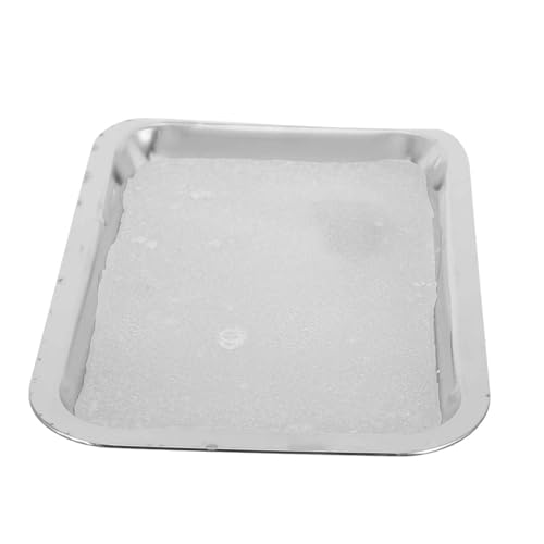 Unomor Stainless Steel Wax Tray Metal Lab Tray Biology Lab Dissecting Pan Organized Study
