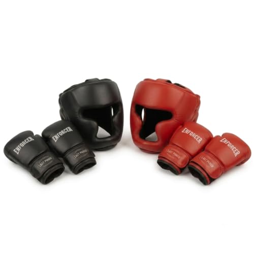 Last Punch Pro Boxing Gloves & Headgear (2 Pairs)