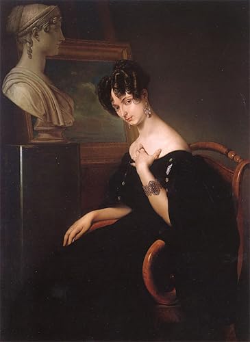 Toile Décor Art Mural Portrait Francesco Hayez Princesse Cristina Décoration Chambre 60x90