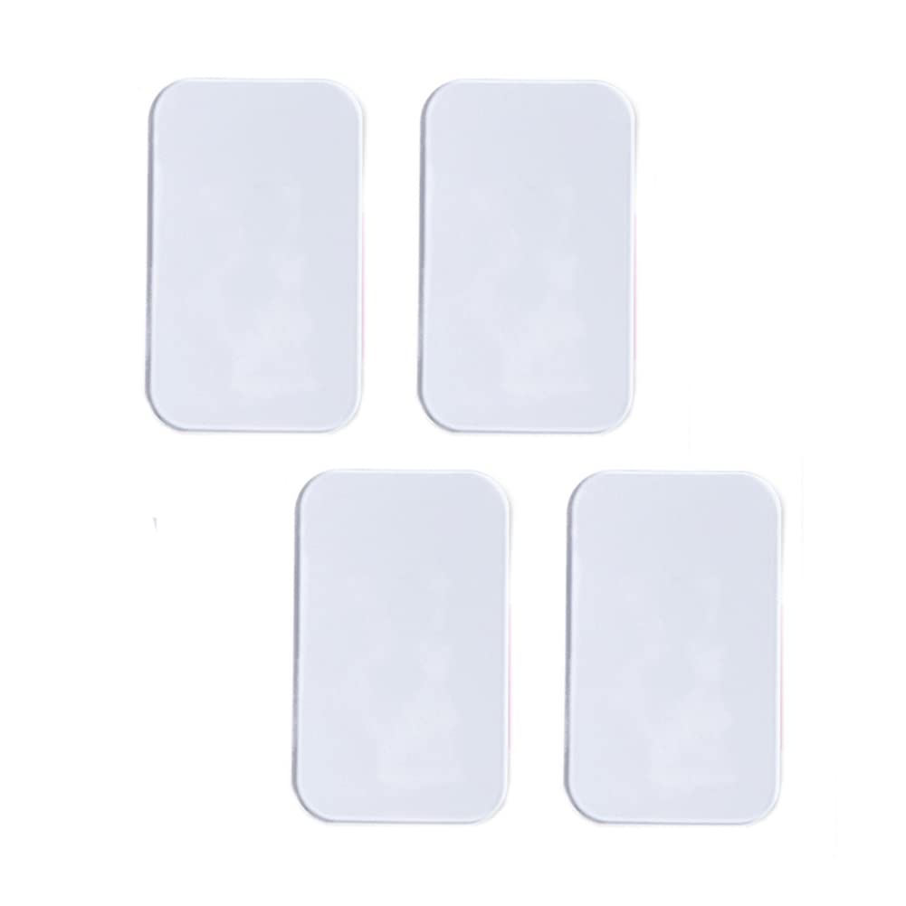 mollensiuer 4Pcs Clear Silicone False Eyelash Holder Pads - Reusable Lash Extension Tools 3.54x2 Inch for Salons & Beginners