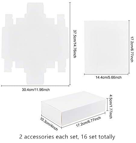 BENECREAT 16-Pack Kraft Paper Drawer Boxes - 6.5x4.5x1.7 Inch Gift Wrapping Boxes For Favors