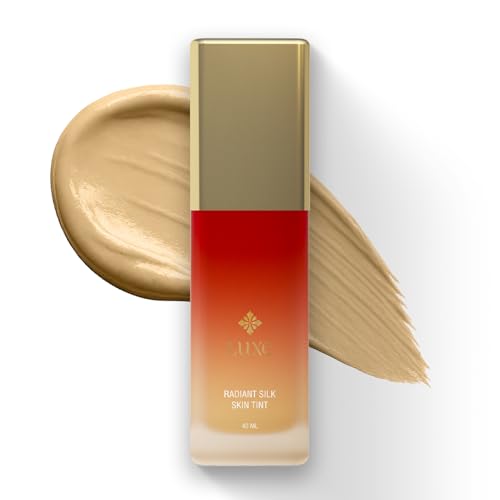 Image of Just Herbs Luxe Radiant Silk Skin Tint | Luxury Makeup | Ayurvedic Skin-Loving Formula | Dewy Finish | Glow Boosting & Hydrating (140 SAND)