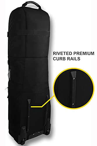 New Caddydaddy First Class Premium Padded Golf Club Travel Cover With Wheels - Heavy Duty Golf Travel Bag For Airlines (Black) #TOP5
