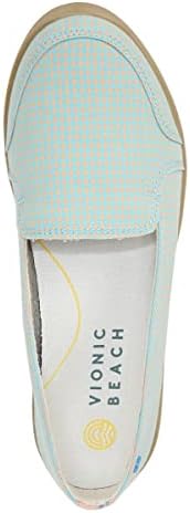 Vionic Women's Venice Manzanita Beach Washable Sneakers- Supportive Everyday Slip on Sneakers That Includes an Orthotic Insole and Cushioned Outsole for Arch Support Ballad Blu Gingham 10 MED | Image 2