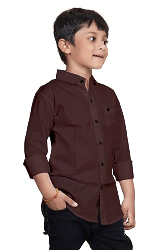 Image of Sky Pearl Boys Spread Collar Casual Full Sleeve Shirt