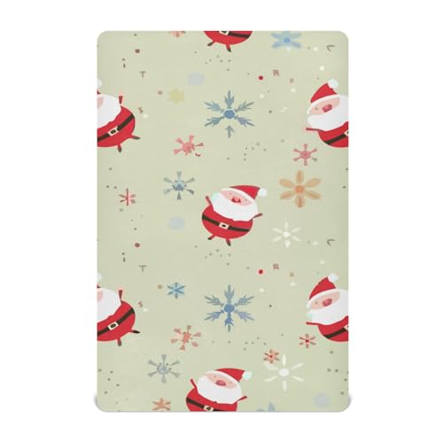 Moudou Christmas Gnome Playard Sheet for Boy Girls, Soft Breathable Fitted Toddler Sheet for Standard Playard Bed Mattress, 39 x 27 x 5 Inch
