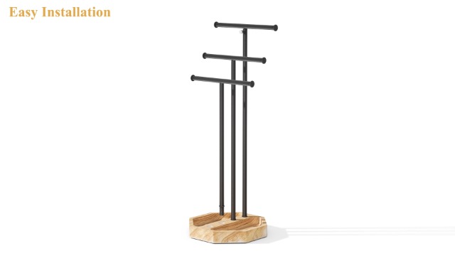 SRIWATANA Jewelry Organizer Stand, 5 Tier Necklace Holder, Christmas Gifts, Bracelet Earring Holder Jewelry Display Stand Large Storage with Wood Base, Weathered Grey