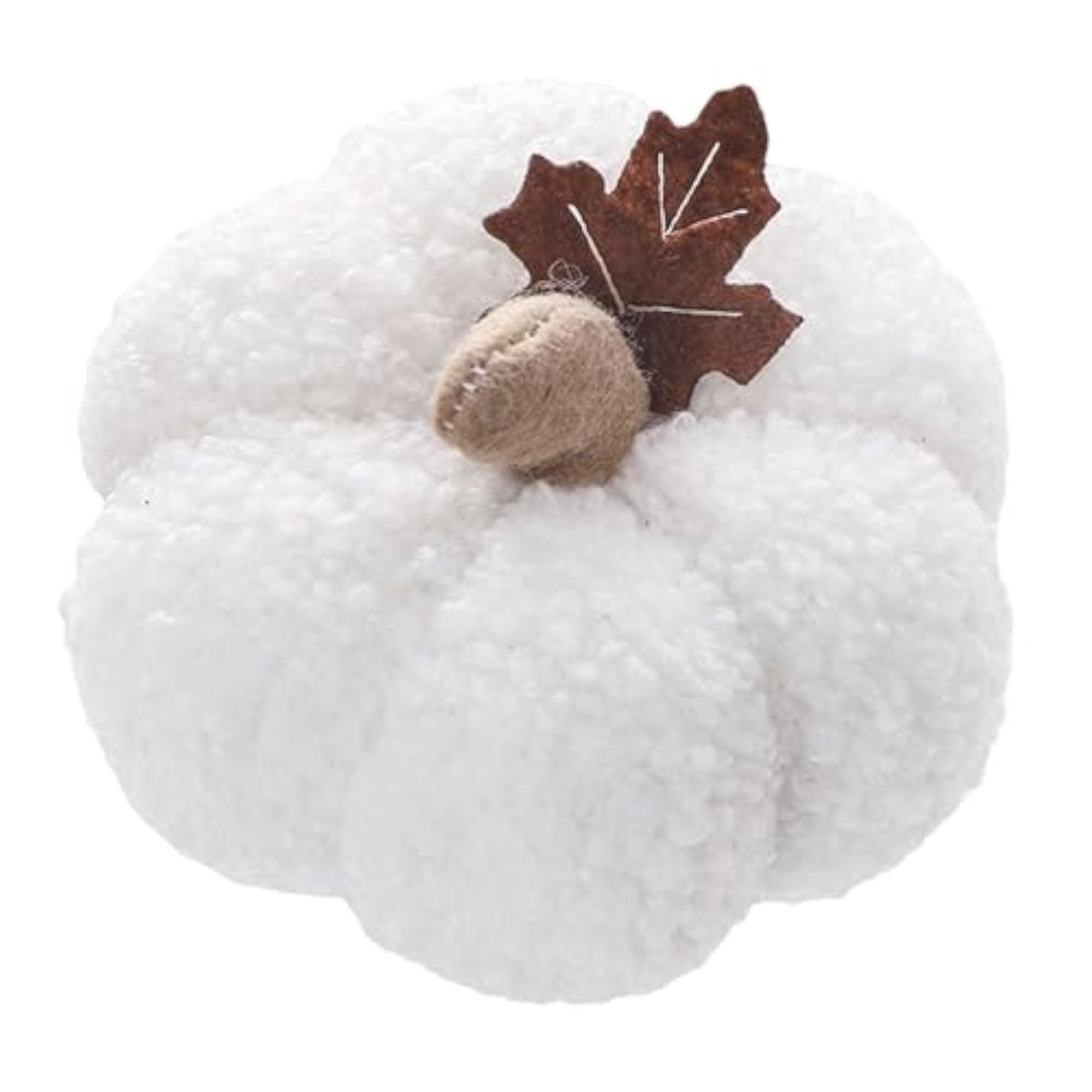 Artificial Pumpkin Decorative Realistic Faux Fruit Display for Party Kitchen White
